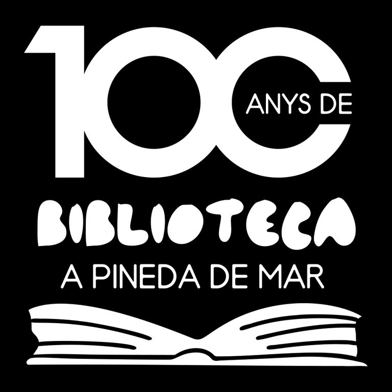 Logo centenari fons negre